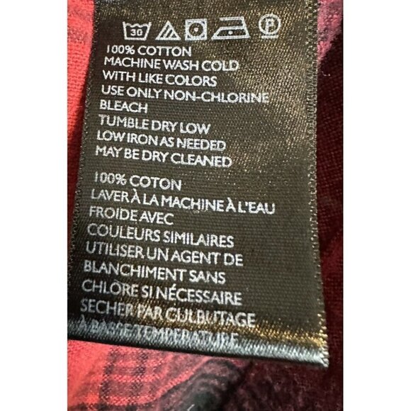 Urban Outfitters BDG red plaid flannel oversized open front shirt shacket, sz XS - Picture 5 of 7